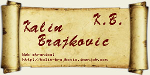 Kalin Brajković vizit kartica